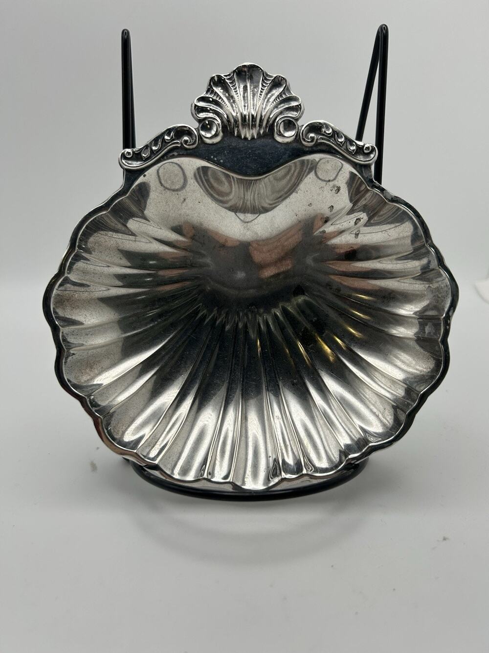Vintage FB Rodger’s Silver Co. Shell Dish. Plated Over Copper.